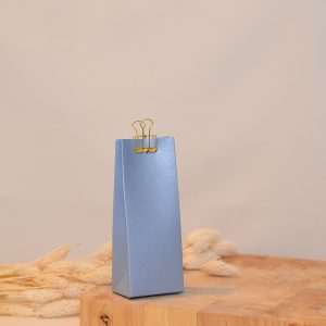 Hoog doosje: Parelmoer blauw // Voor doopsuiker of suikerbonen // Licht blauw
