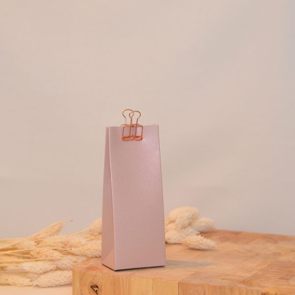 Hoog doosje: Parelmoer rosé // Voor doopsuiker of suikerbonen // Licht roze