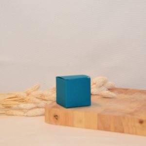 Kubusje of kubus doosje: Turquoise // Voor doopsuiker of suikerbonen // Blauw