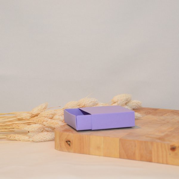 Doopsuiker Verpakking Schuifdoosje vierkant Lavendel